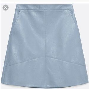 Zara faux leather high waisted skirt.